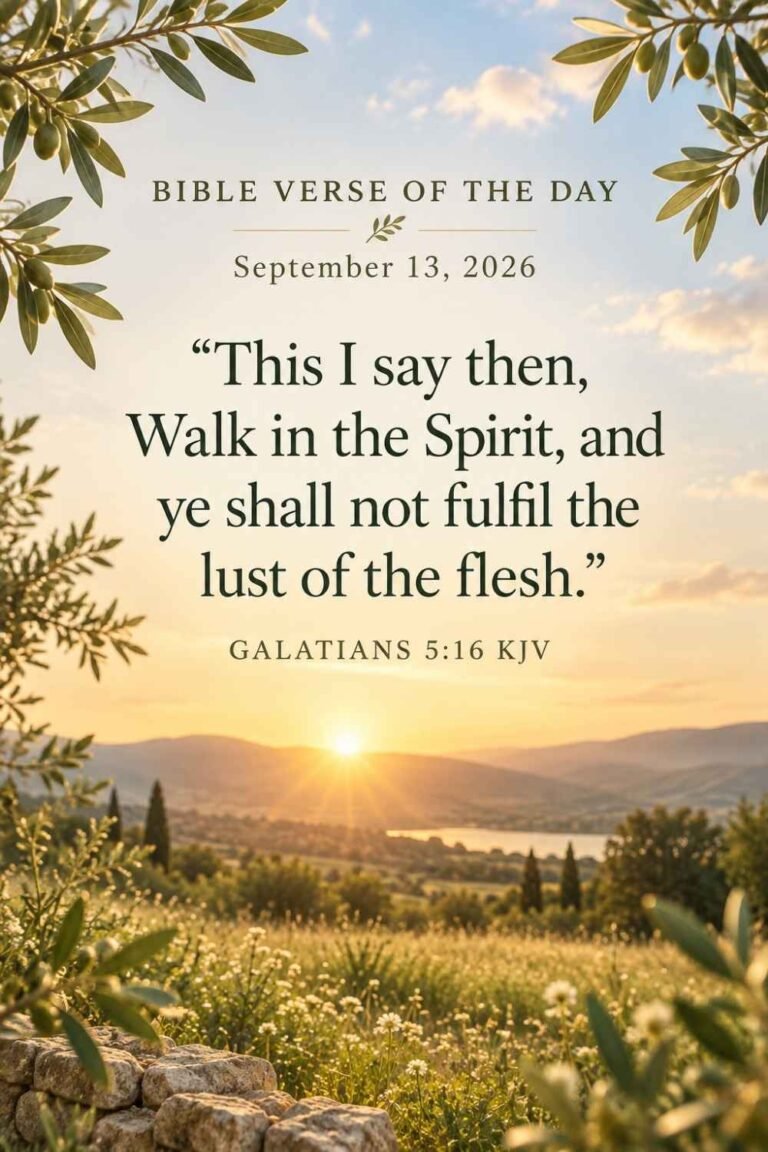 Reflection on Today's Verse from Galatians 5:16 for September 13, 2026