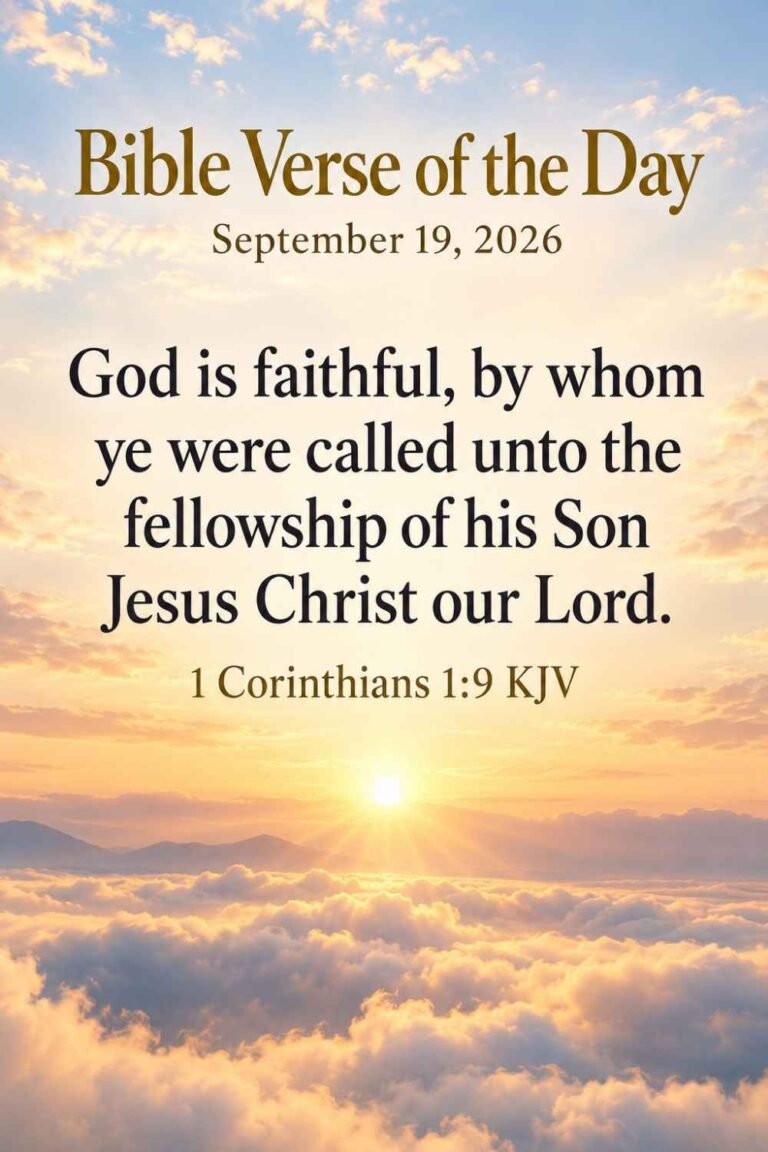 Reflection on Today's Verse from 1 Corinthians 1:9 for September 19, 2026