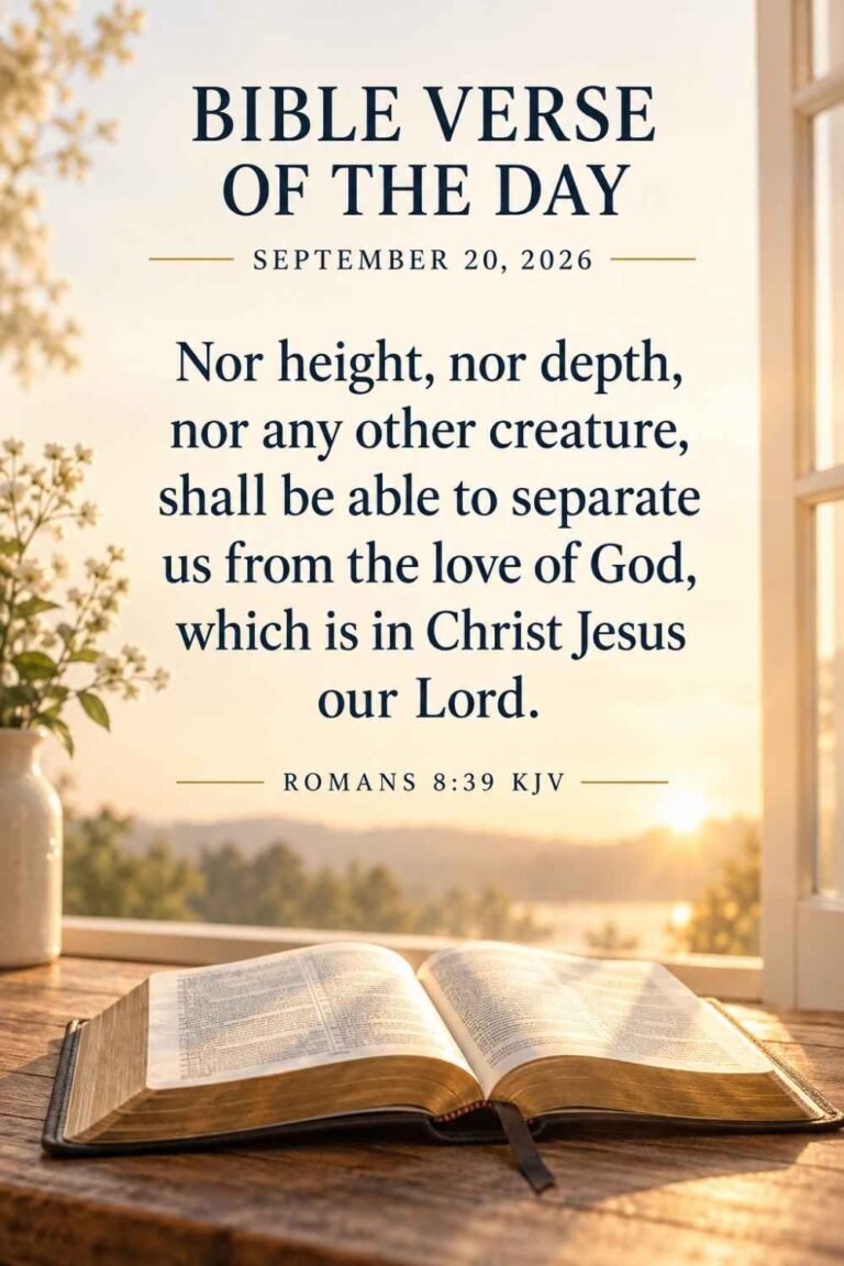 Reflection on Today's Verse from Romans 8:39 for September 20, 2026