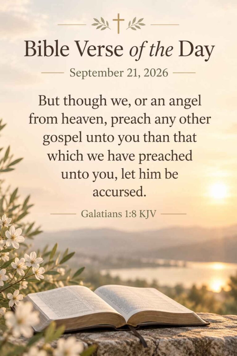 Reflection on Today's Verse from Galatians 1:8 for September 21, 2026