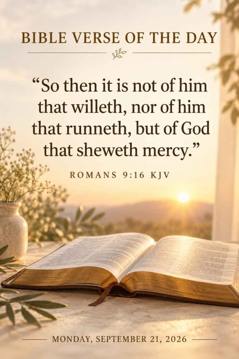 Reflection on Today's Verse from Romans 9:16 for September 22, 2026