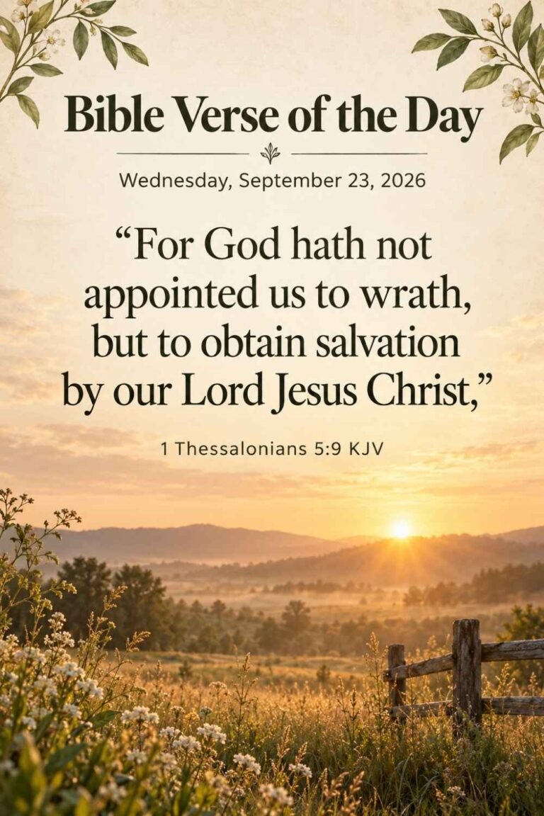 Reflection on Today's Verse from 1 Thessalonians 5:9 for September 23, 2026