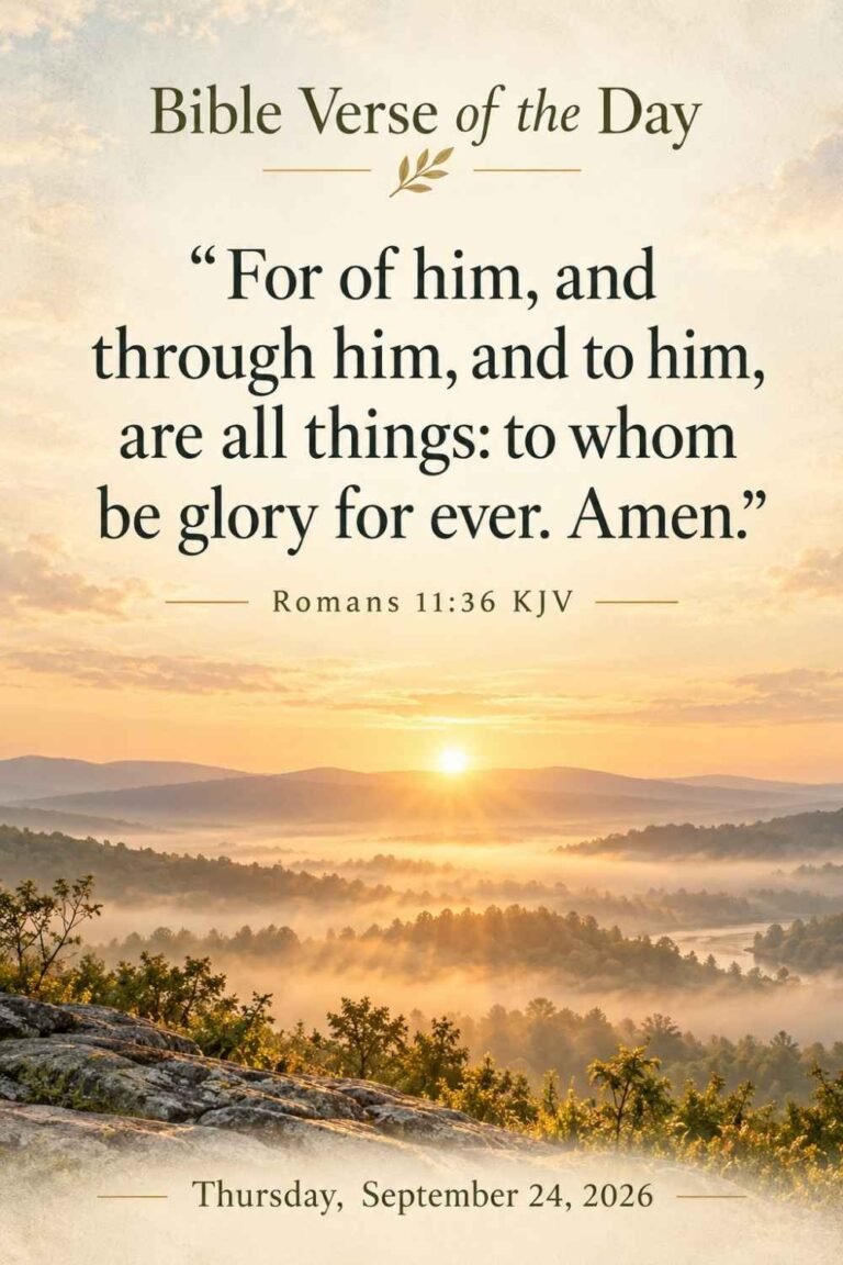 Reflection on Today's Verse from Romans 11:36 for September 24, 2026