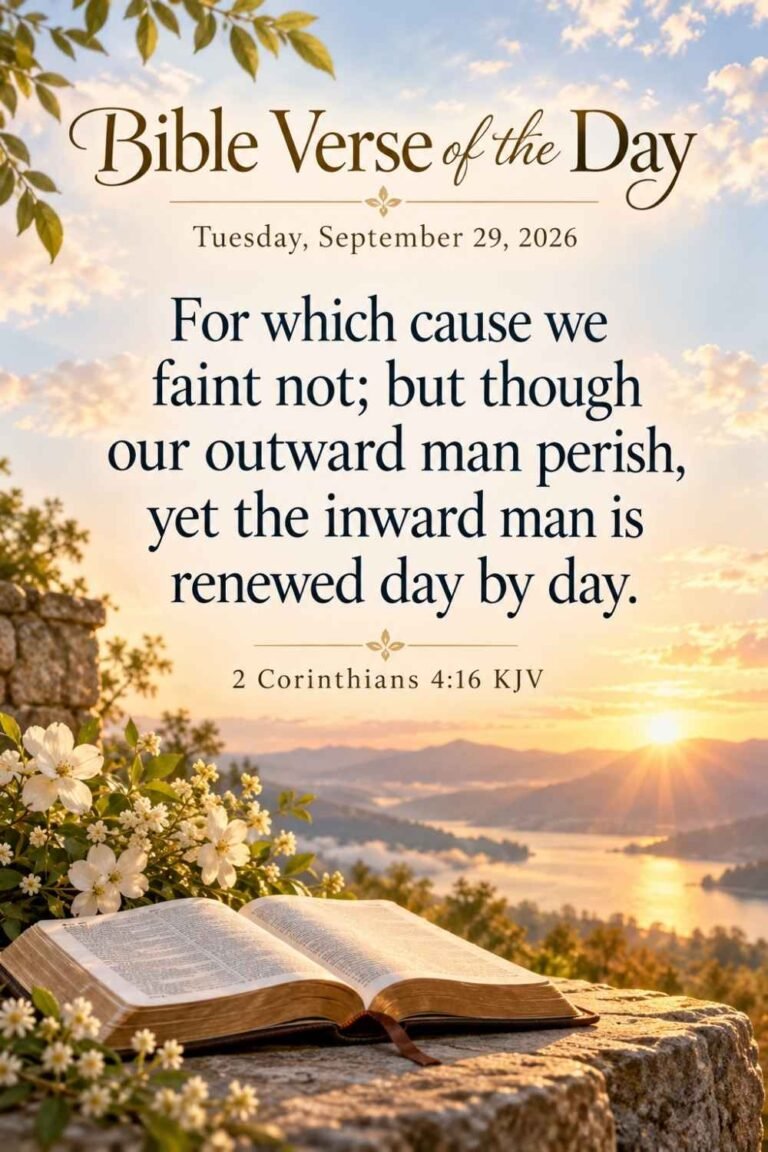Reflection on Today's Verse from 2 Corinthians 4:16 for September 29, 2026
