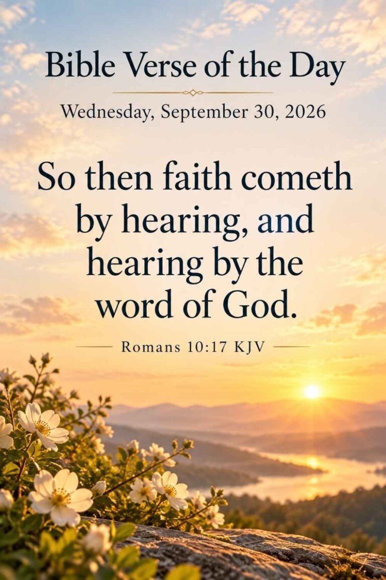 Reflection on Today's Verse from Romans 10:17 for September 30, 2026